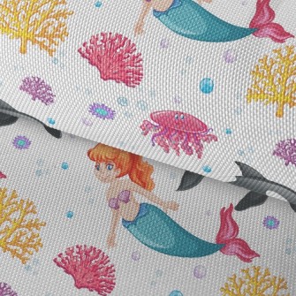 Killer Whales And Mermaids Waterproof Oxford
