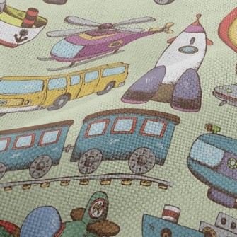 Sea, Land And Air Transportati Performance Linen