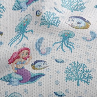 Jellyfish Mermaid Athletic Mesh Flat Back