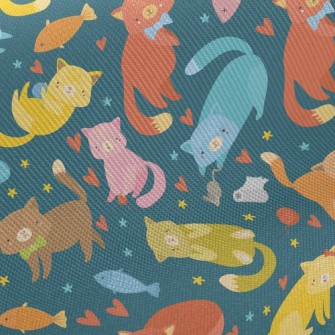Colorful And Cute Kittens Twill