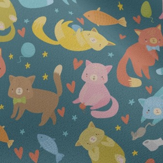 Colorful And Cute Kittens Chiffon