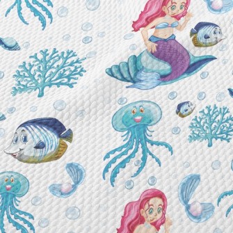 Jellyfish Mermaid Birdseye Piqué