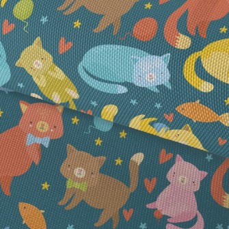Colorful And Cute Kittens Waterproof Oxford