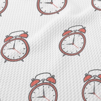 Accurate Time Small Alarm Cloc Birdseye Piqué