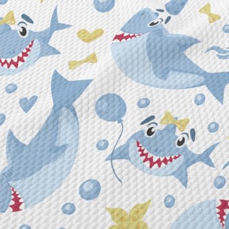 Laughing Great White Shark Birdseye Piqué