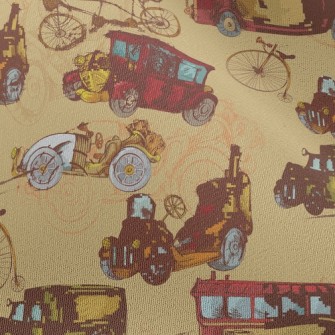 Retro Bus Vintage Car Chiffon