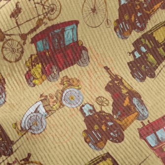 Retro Bus Vintage Car Standard Corduroy