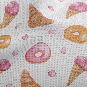 Delicious Ice Cream Horns Athletic Mesh Flat Back