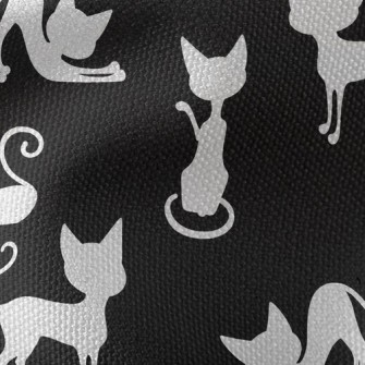 Lazy Cat Silhouette Waterproof Canvas