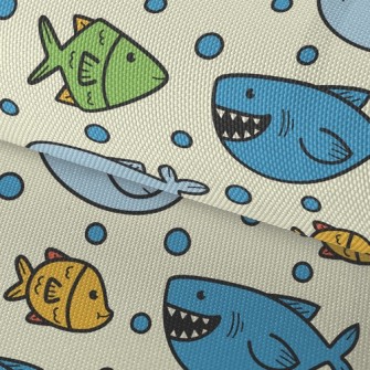 Funny Open Mouth Shark Waterproof Oxford