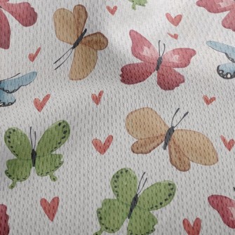 Love Flying Butterfly Athletic Mesh Flat Back