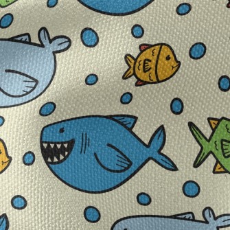 Funny Open Mouth Shark Waterproof Canvas