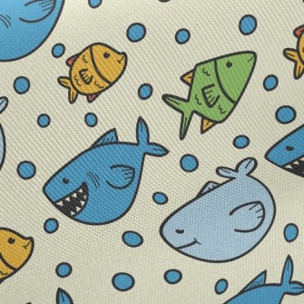 Funny Open Mouth Shark Twill