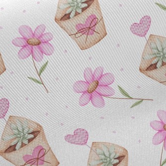 Love Succulent Potted Plant Twill