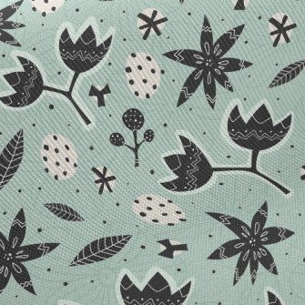 Psychedelic Totem Flowers Twill