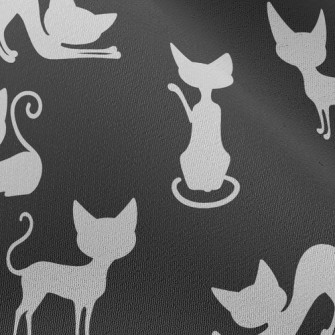 Lazy Cat Silhouette Chiffon