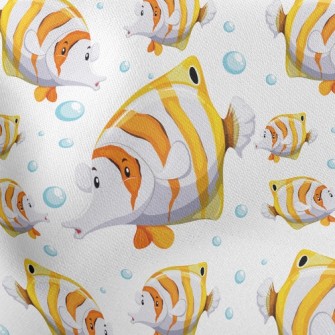 Pout Striped Fish Stretch Ponte