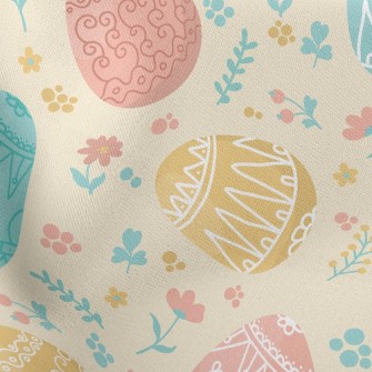 Easter Painted Eggs Stretch Ponte