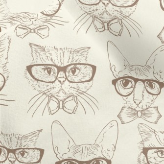 Handsome Cat Wearing Glasses Micro Fleece