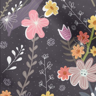 Childlike Fantasy Flowers Micro Fleece