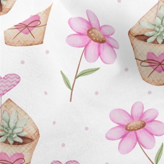 Love Succulent Potted Plant Micro Fleece