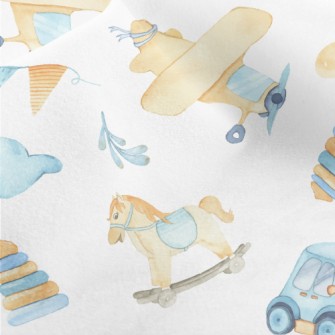 Toy Car Airplane Trojan Micro Fleece