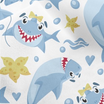 Laughing Great White Shark Micro Fleece