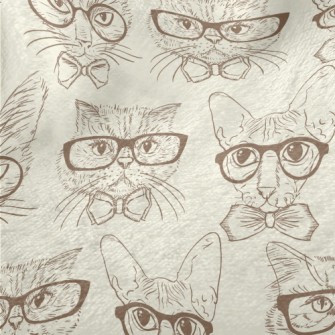 Handsome Cat Wearing Glasses Minky