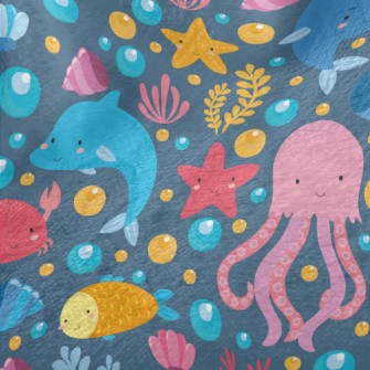 Cartoon Dolphin Jellyfish Whal Minky