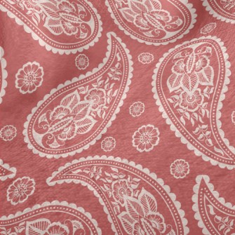 Warm Paisley Flower Minky