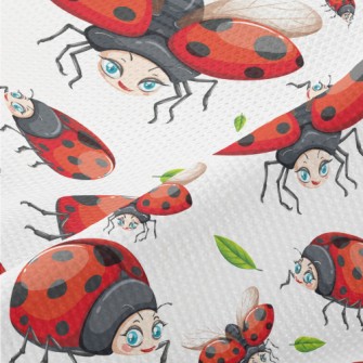 Lively Big-eyed Ladybug Piqué