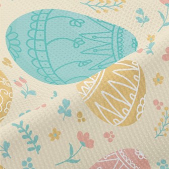 Easter Painted Eggs Piqué