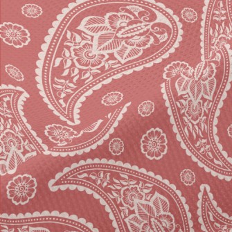 Warm Paisley Flower Piqué