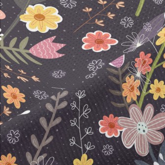 Childlike Fantasy Flowers Piqué
