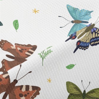 Butterflies Fluttering Piqué