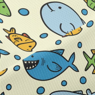 Funny Open Mouth Shark Piqué