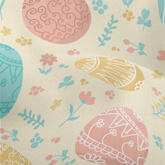 Easter Painted Eggs Lightweight Performance Linen