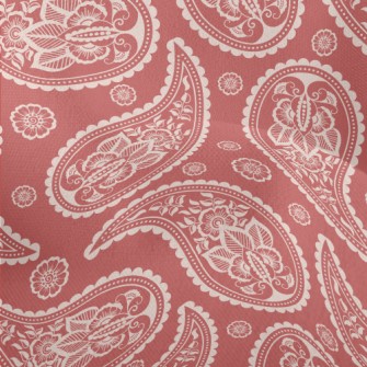 Warm Paisley Flower Lightweight Performance Linen