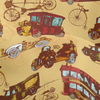 Retro Bus Vintage Car Lightweight Performance Linen