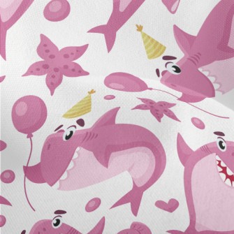 Cute Shark Family Lightweight Performance Linen