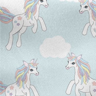 Fantasy Rainbow Unicorn Jersey Backed Fleece