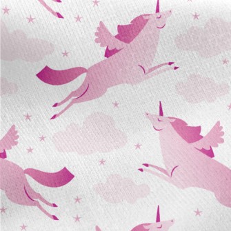 Elegant Flying Unicorn Jersey Backed Fleece