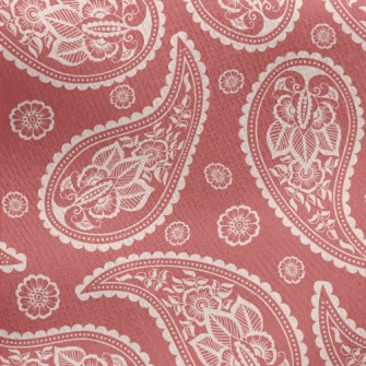 Warm Paisley Flower Jersey Backed Fleece