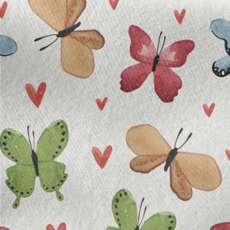 Love Flying Butterfly Jersey Backed Fleece