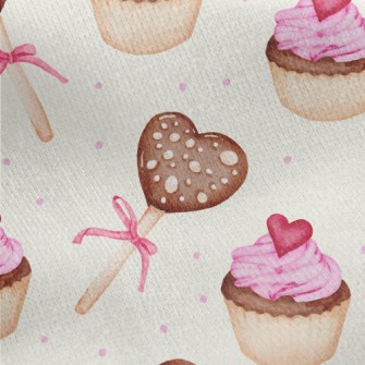 Chocolate Love Cookies Jersey Backed Fleece