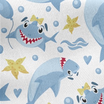 Laughing Great White Shark Jersey Backed Fleece