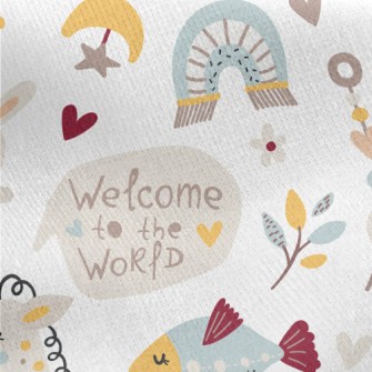 Welcome Baby Bedside Toys Jersey Backed Fleece