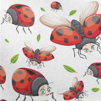 Lively Big-eyed Ladybug Pongee
