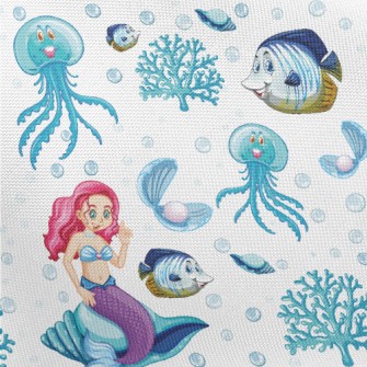 Jellyfish Mermaid Pongee