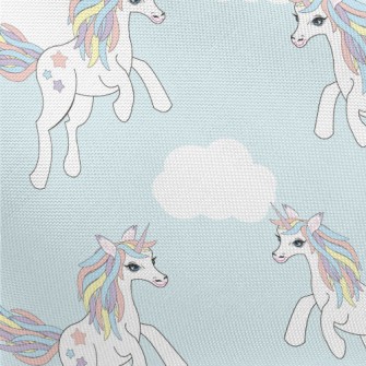 Fantasy Rainbow Unicorn Pongee